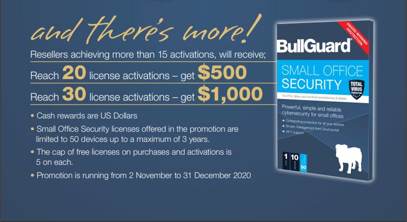 EMTMEA's tweet image. 5555 Rewards on BullGuard Small Office Security
To Know more, click here zcu.io/Uog0 
#emtDistribution #Bullguard #SmallOfficeSecurity #NextGenerationAntiVirus #AntiMalware #AntiPhishing  #RansomwareProtection #HomeNetworkSecurity
#CyberSecurity 
@BullGuard @EMTMEA
