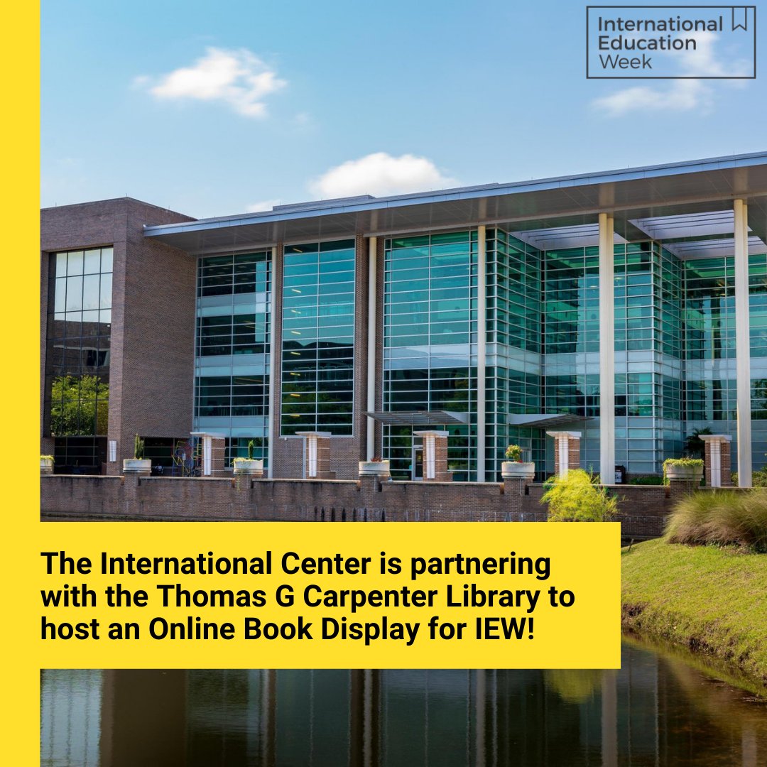 UNFIntl's tweet photo. The International Center is partnering with the Thomas G Carpenter Library to host an Online Book Display for IEW! Starting November 16th, you will be able to access many international resources. Check out the book display here: https://t.co/8yxfuD3q3I. https://t.co/LHCyzu2KAk