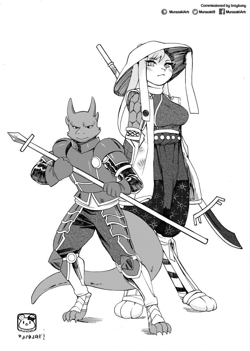 MURAZAKI9's tweet photo. Manga-style commission for @troybuny
#anthro #kemono #murazaki #traditionalart #manga https://t.co/5w9toujHf8