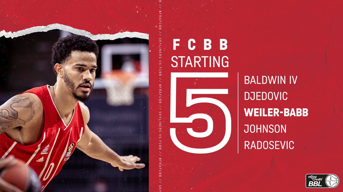 FCBBasketball's tweet photo. STARTING ✋

Auf geht's Männer! 📺 Jetzt live auf #MagentaSport.

#FCBB #FCBBlive #FRAFCBB #BBL | (c) Eirich https://t.co/oyVWtHdFZz