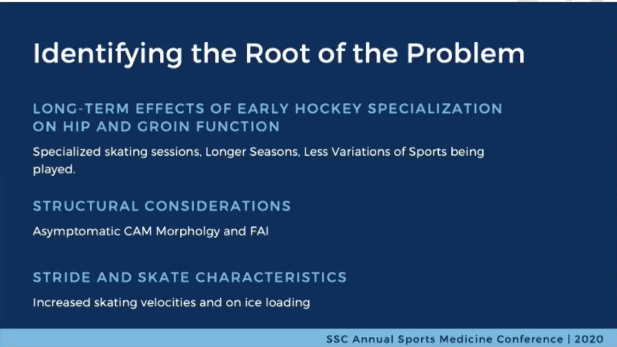 sscsportsmed's tweet photo. #SSCRTP2020 

@EricRenaghan Strength and Conditioning Coach @StLouisBlues

Identifying the root of the problem

Manipulating skates in the NHL to reduce risk of hip and groin injuries 

#Stakecharacteristics 
#StakeMechanics 
#Supportphase
#Swingphase https://t.co/wfmDVETy0d
