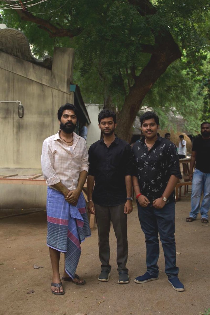 SimbuLive's tweet photo. Lucky Fans!! ( In Pic : From Left - #SilambarasanTR , Yuvaraaj &amp; MVM Madhesh ) @iam_yrv #Simbu #SilambarasanTR #Eeswaran @SusienthiranDir https://t.co/T9o1St1fHB