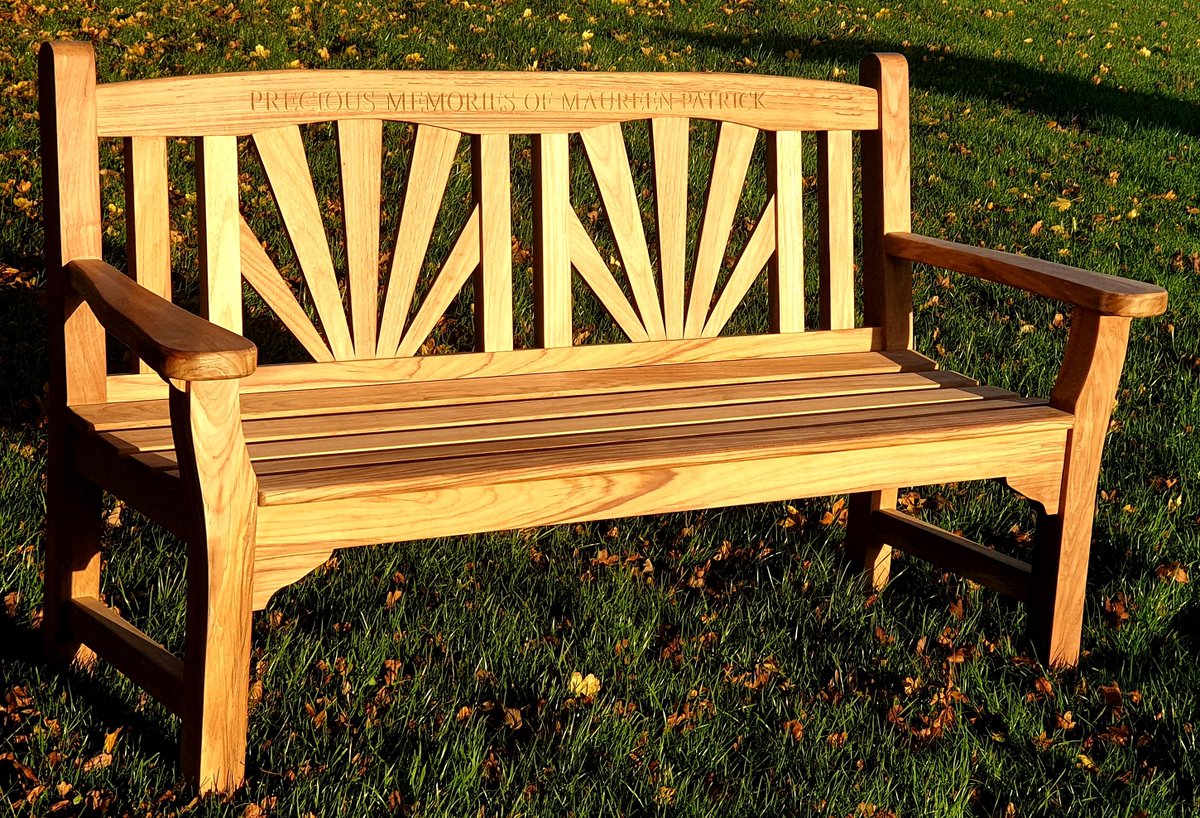 Another beautiful solid Teak handmade Sheraton Memorial Bench delivered on Friday in Hartlepool