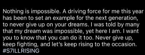 "Nothing is Impossible" "Never give up on your dreams - Lewis Hamilton on achieving a record-equalling 7th Formula 1 world title today
