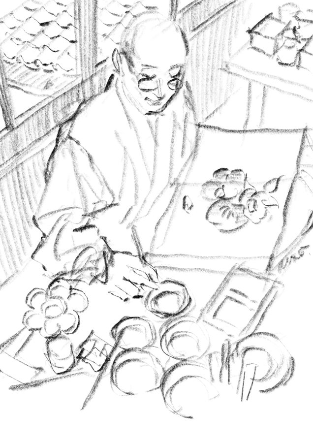 #着物の日
副アカでは習作で結構着物描いてました。 