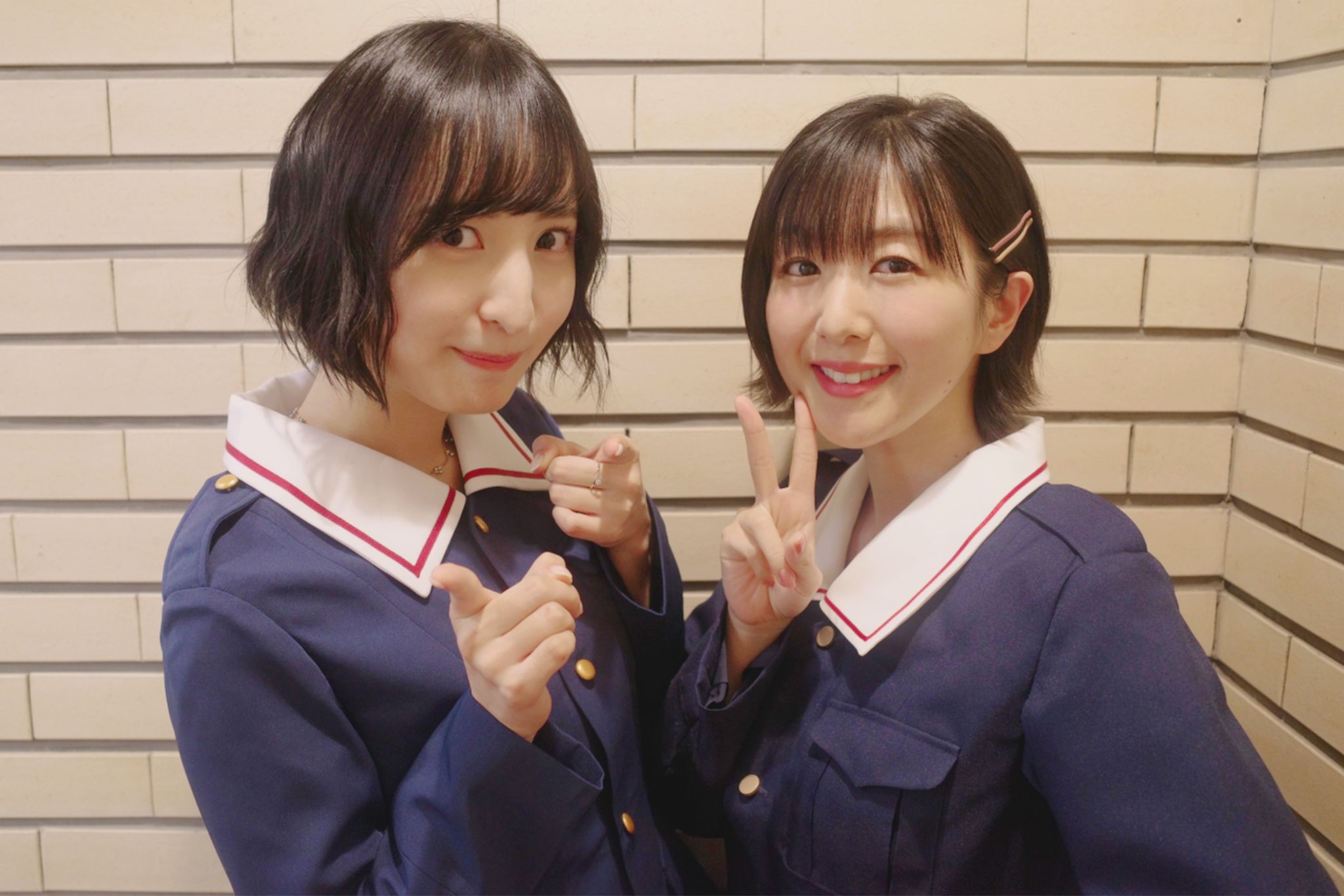 茅野愛衣 10周年オフィシャル 我が妹に会えたので いつものように記念写真をパシャリ 司会の飛田さんと共に なんという贅沢 茅 Garupan ガルパン生特番
