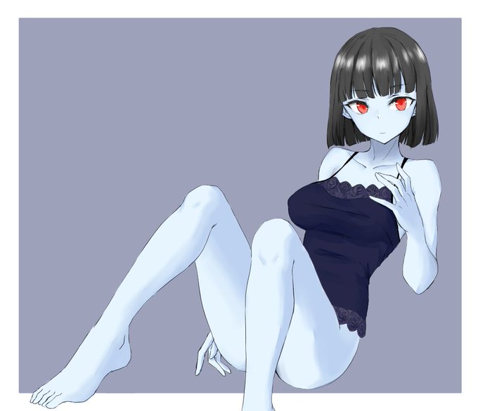 祖母に命じられて集落の遺跡みたいな所にお供え物をしに行くと、地面にばらまいた鮭フレーク(お供え)に反応して地面から青肌の巨女が現れました
昔平家の落人が作った殺戮マシーンで今から世界を滅ぼすために動き出すそうです
そんな夢を見たので青肌の女の子描きました 