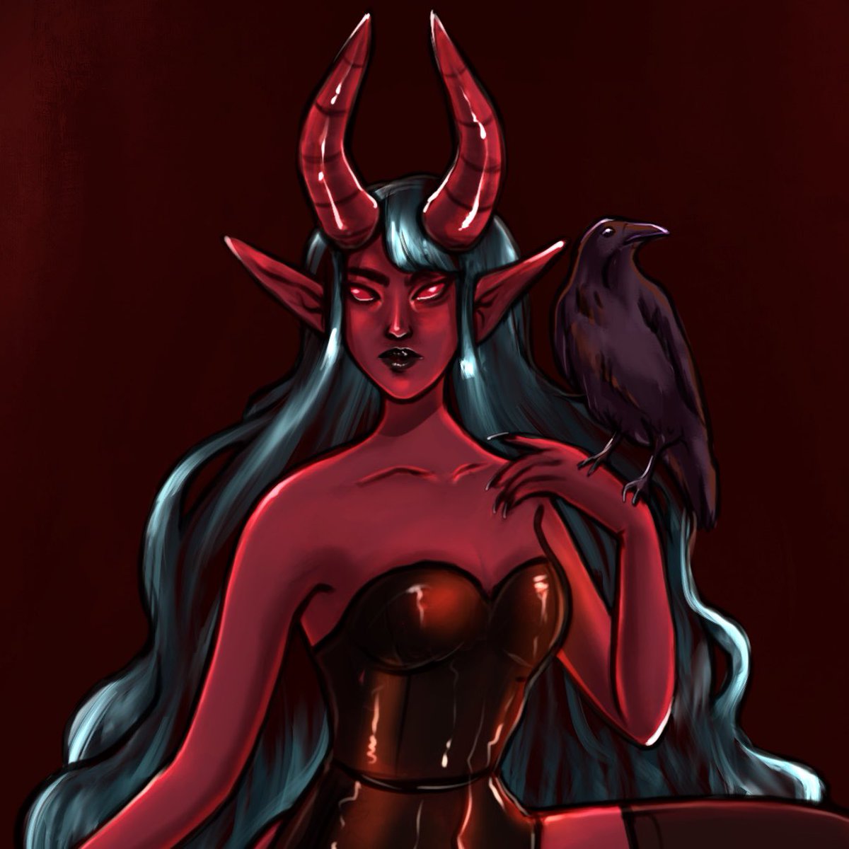 annanaask's tweet photo. Démone 😈💀 #inktober #devil #sexy #woman #skull #creepy #spooky #artistsoninstagram #drawing #illustration_daily #digitalart #digitalpainting #challenge #dibujos #art #illustration #sketchoftheday #illustraciondigital https://t.co/iIALD8fozM