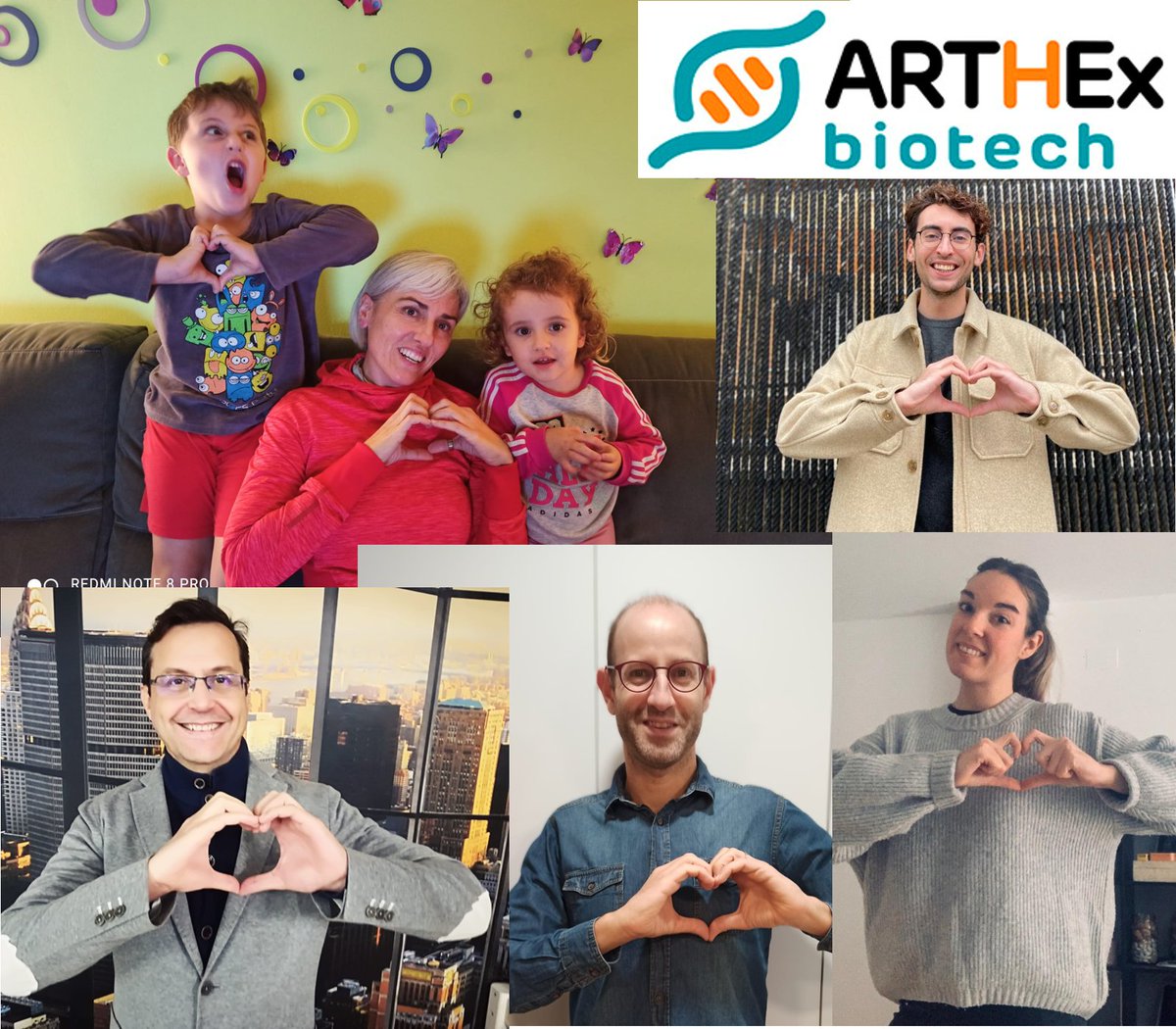 Arthexbiotech's tweet photo. Today 15N #Arthex team supports the international day of the neuromuscular diseases. #DiaMundialDeLasEnfermedadesNeuromuculares  #ConElCorazón15N #DeLaMano15N https://t.co/UQDn9ZknLI