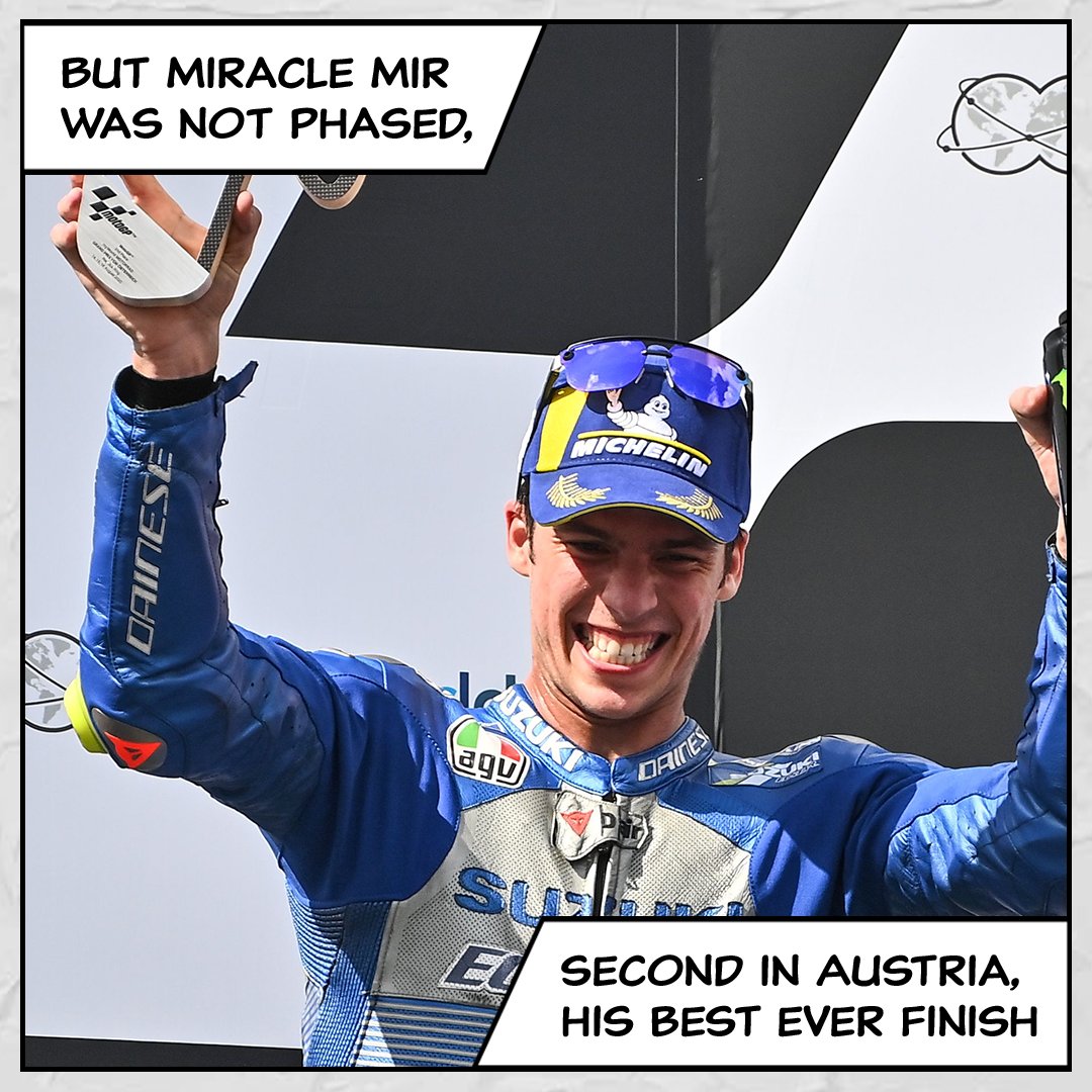 A slow start didn't phase Mir, he had faith in his bike and ability Before you know it, the podiums start coming... #M1R