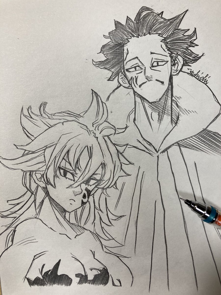 やっぱりコラボしてると その作品描きたくなるw 今回は十戒編 好きなペア デリエリ モンスピート まだ降臨してない 七つの大罪 七つの大罪好きな人と繋がりたい 七つの大罪イラスト ゆきちさんの落描き 落書き好きさんと繋がりたい 落書き ツイレポ