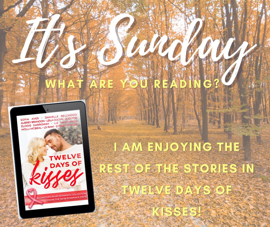 What a week it's been!  I am taking my Sunday to read the other fantastic stories in #TwelveDaysofKisses.  Have your purchased your copy for charity yet?  tinyurl.com/12dayskisses  Now, whatcha reading?! #TheRomanceCafe #StepIntoAVeryNoirChristmas #SundayReading #WritingCommunity