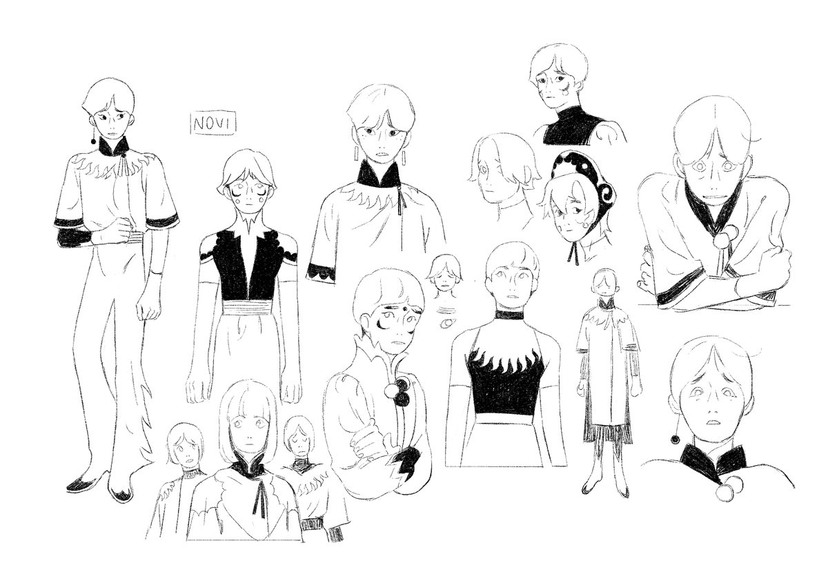 Sundown Concepts 2/? - Early sketches for the main characters 