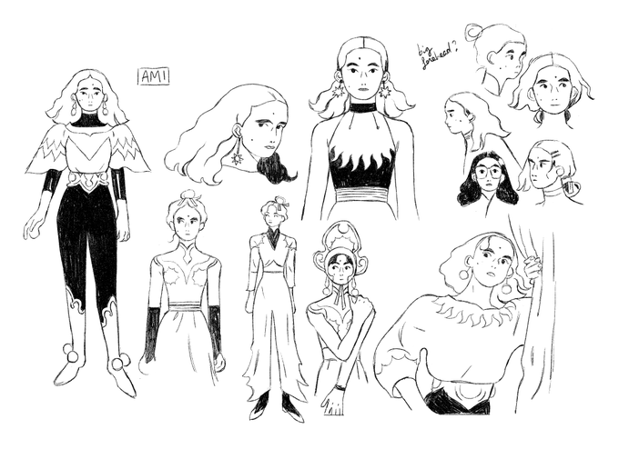 Sundown Concepts 2/? - Early sketches for the main characters 
