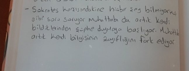 Meğer ne çok Sokratik diyalog  sığdırmışım manitle ilişkime asdgsjagshsgshsgbs