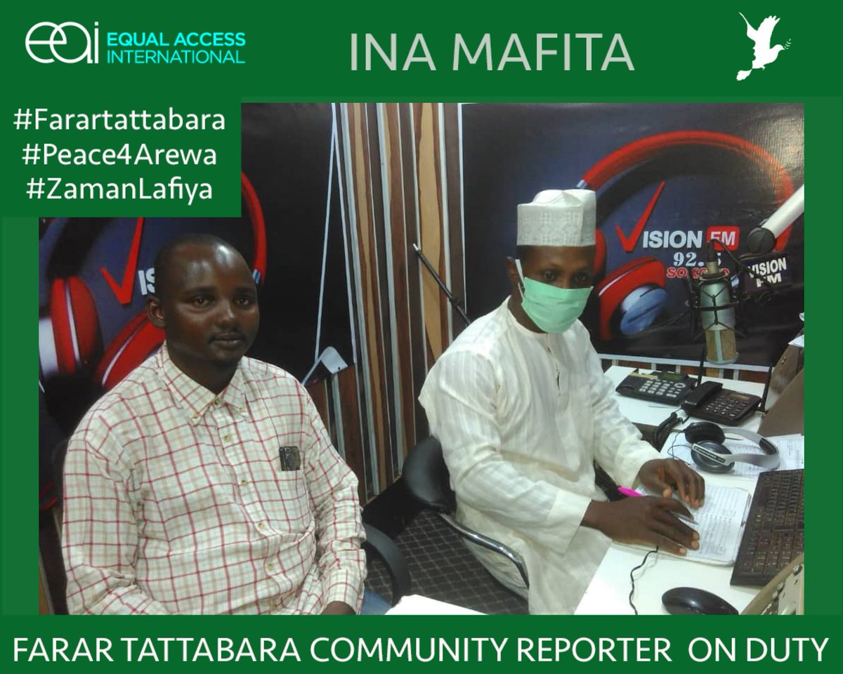 EAI_Nigeria's tweet photo. Ina Mafita kashi na 21 daga Vision FM Sokoto tare da Musa Yahaya Muhammad sakataren kungiyar matasa masu kishin jahar sakkwato.
#HowIBuildPeace
#Peace4arewa
#farartattabara
#visionFm
#inamafita
#WhoIsLaycon #sundayvibes #CrawfordBrook #AMAs #Election2020 #NoMoreSlavesByMTG9boy https://t.co/dKduerilwu