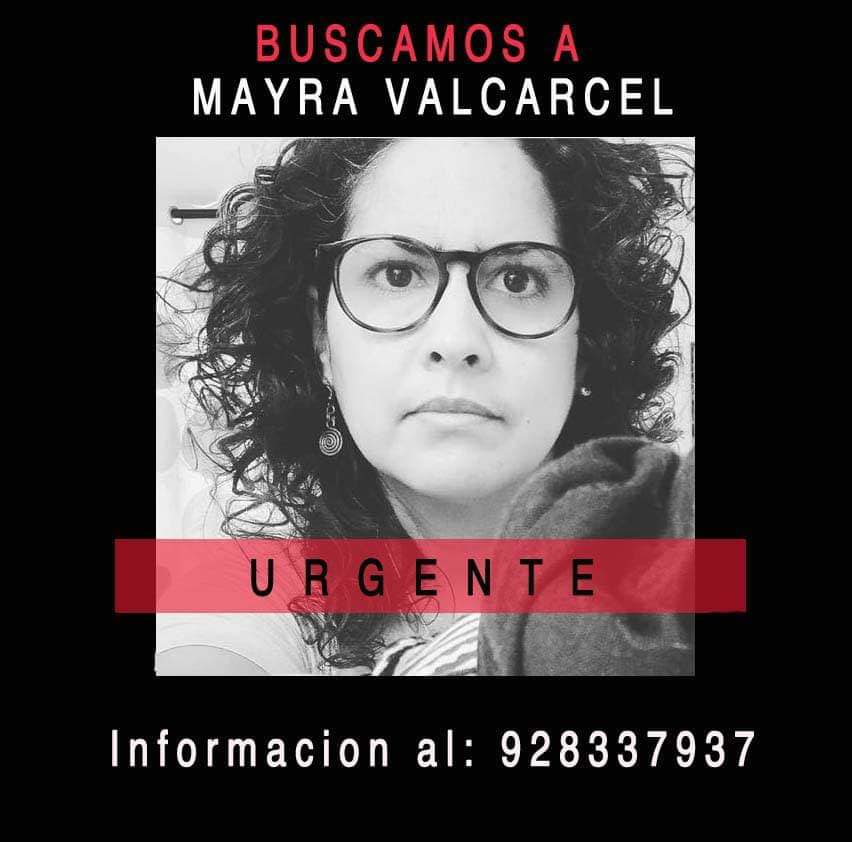 [URGENTE] Nuestra egresada y asistente académica Mayra Valcárcel no ha sido ubicado por su familia. La estamos  buscando. Si tienen información, comunicarse al 928337937.
