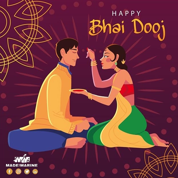 MadeforMarine's tweet photo. On this auspicious day, may you be showered with blessing and success in your life. Happy Bhai Dooj! https://t.co/6mNvPVkiYn