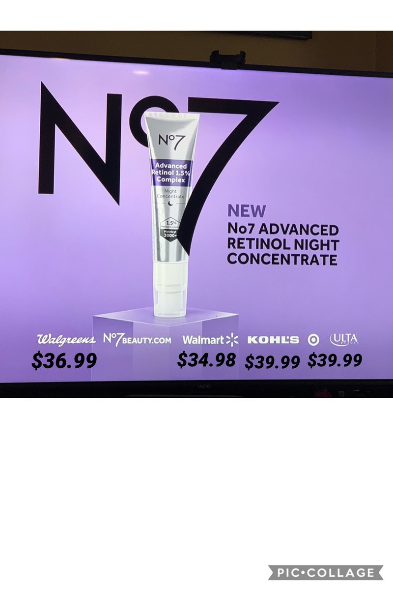 sharpbargains's tweet photo. #Walmart wins again. No7 advance retinol night concentrate is five dollar cheaper at Walmart. Why would you shop #Ulta #Kohls #walgreens five dollars is a lot of money, especially now. https://t.co/OXeBPlpwsL