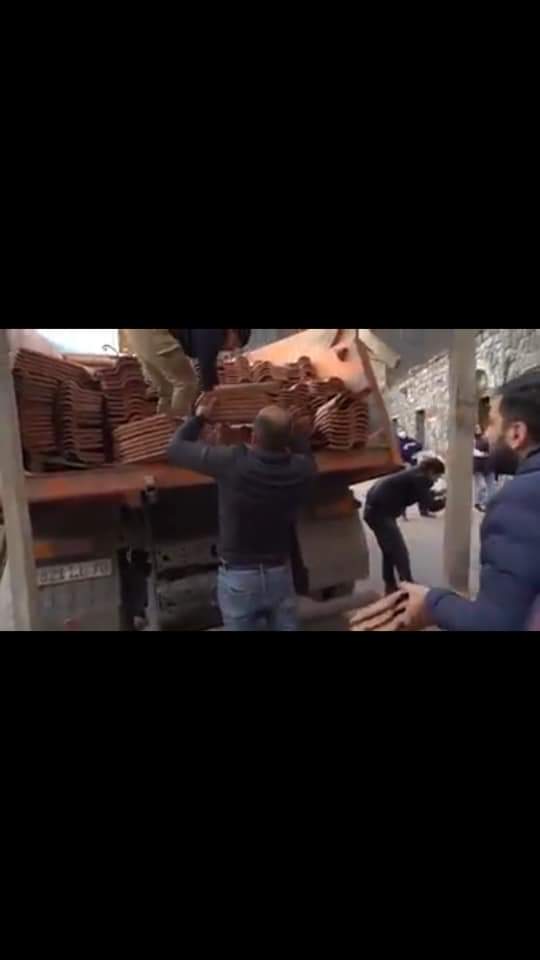 afulya's tweet photo. #Armenians so respect the chuches, that they take off tile roofs of ancient albanian churches in Kalbajar with themselves. We will repair all our historical monument came to us from our ancestors #DontBelieveArmenia #KarabakhisAzerbaijan https://t.co/NX399ZgmEV