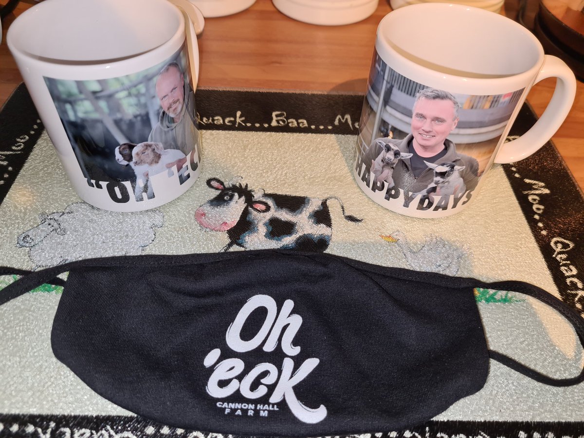 hisvec's tweet photo. @CannonHallFarm Thank u mum &amp; dad for my cups and #facemask  for my birthday #oheck they brilliant https://t.co/fIizhGnLjm
