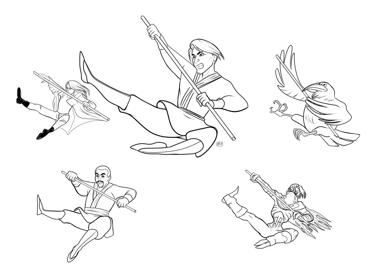 LauraPanico_Ak's tweet photo. Illustration with caricatures and portraits of five Discord users associated to twitch @Bossatthegym profile.#digitalart #illustration #portraits #caricature #mulan #disneyreference #laura_panico_artofficial #twitchstreamer #twitchgamer #raziel #commissionopen https://t.co/lbJPVWhgQJ
