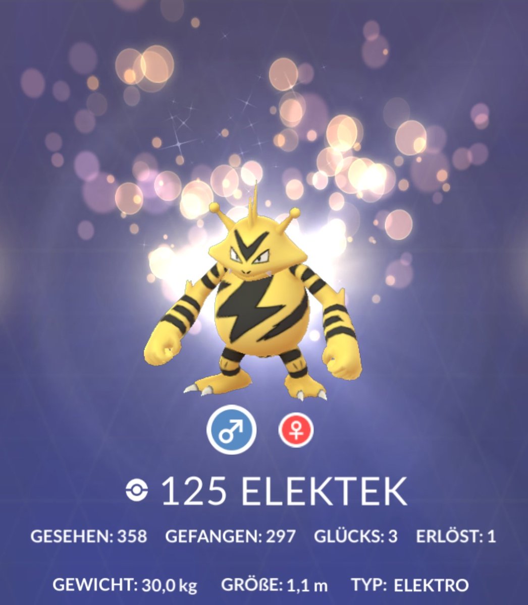 AlfredFimm's tweet photo. Herje, die Bilanz fehlt noch. Ich habe in ca. drei Stunden 251 Elektek gefangen, davon 11 Shinies. Drei Stunden mit Rauch, dann ohne da ich nicht alle Bälle aufbrauchen wollte.
#PokemonGO #PokemonGOCommunityDay #Elektek https://t.co/7P4PHlDuxE