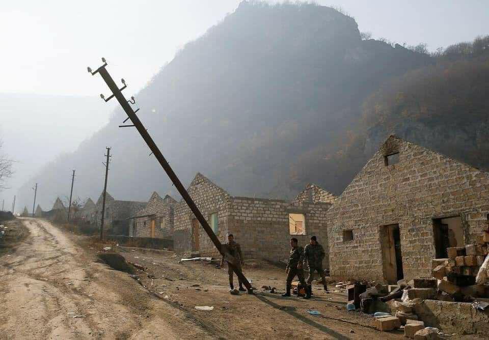 VOKarabakh's tweet photo. #Armenians abuse the time given to liberate #Kalbajar. Instead they burn the houses and forests, cut down trees, thus damaging eco balance 
#BİR2020
#EcoTerrorism
#BurningHome https://t.co/fNAbQAegmE