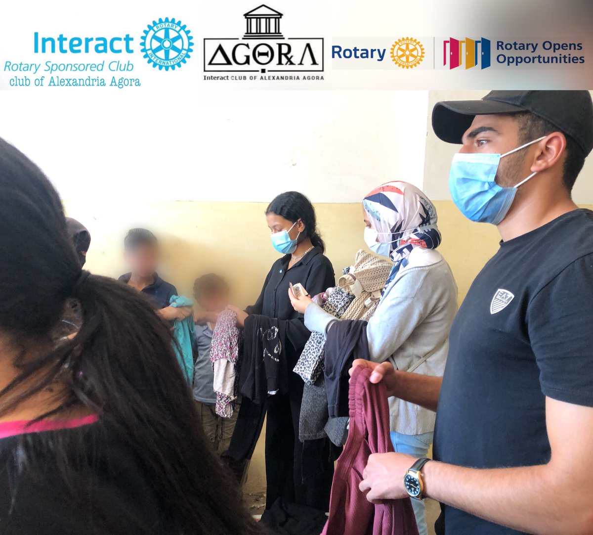 interactagora1's tweet photo. On13/11 we had the opportunity to make our bazar at "قرية ابو زيد" where we gave the people in need clothes &amp; tried to draw a smile on their faces.We were so happy to help them.We also distributed candies to the children of the village so we can cheer them up❤️✨#letsgoagorians https://t.co/y8oIrUynH6