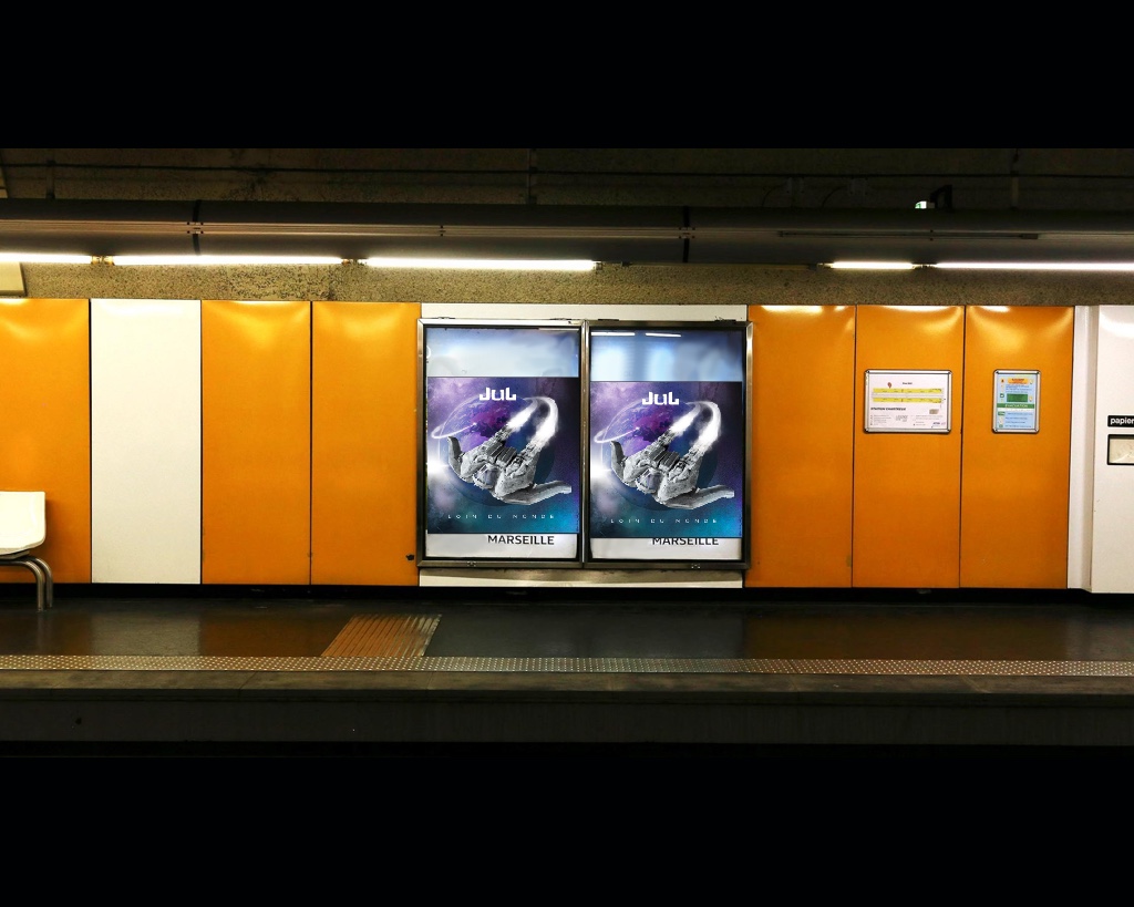 Louise_Art_Sc's tweet photo. @jul Voilà ma proposition de pochette pour le prochain album #loindumonde de #jul ! 
Une navette spatiale en signe JUL, conduite par l'Ovni et partant de Marseille pour survoler le monde... Si ça vous plaît, partagez !
#JulCover #MARSEILLECAPITALERAP 
Instagram : 
@louise_art_sc https://t.co/P3cW8LuAa6