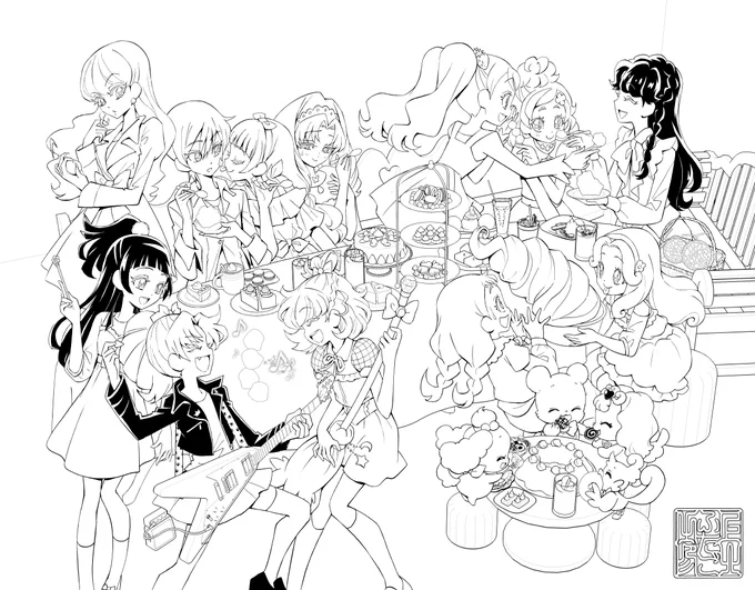 #皆さん線画と塗った後を見せてください
その1

#プリキュア #precure 