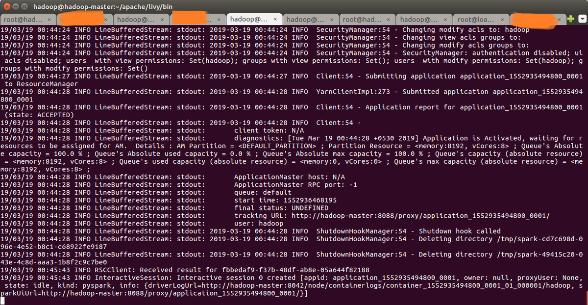 kaviranga's tweet image. Configured and tested #Apachespark job monitoring via #Apachelivy 🙂. It is perfectly worked on #CentOS #bigdata .