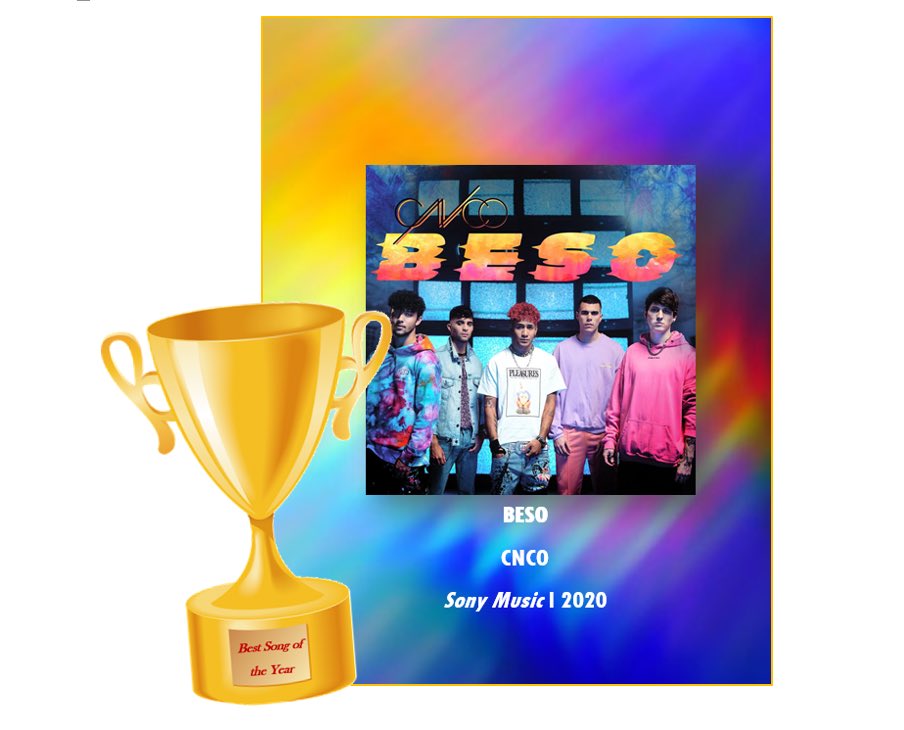 GUERALGROUP's tweet photo. 🚨 RÉSULTATS OUARPROD AWARDS 2020 : 
👉 @CNCOmusic : 
🏆 Best Song Of the Year ( #beso) 
🏆 Best Musical Group 2020 
🏆 Best Pop Latino Artist 2020 
#CNCOTanEnamorados #cnco #cncofrance https://t.co/0Y3yn0Rud8