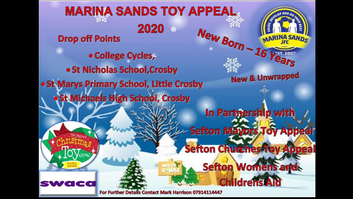 smarshall2002's tweet photo. I know it’s a bit early but the amazing gang at #marinasands girls football team @JfcSands have started a Christmas Toy Appeal - please donate if you can - 🎁 collecting for kids across #Sefton @swacainfo @MOSCCharity @SeftonMayor #littlecrosby #crosby #seftonchurches https://t.co/w45PFo4qXz
