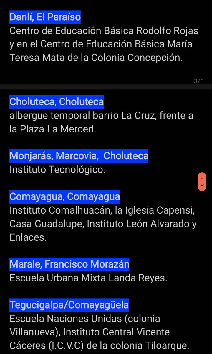 geonutextrano's tweet photo. HONDURAS‼️
si están en una zona de riesgo o conocen a alguien que viva ahí y que su propiedad probablemente no aguante el paso del Huracán Iota busquen refugio por favor. Acá algunos de los refugios que encontré. Hoy es último día de preparación.
#PrayForHonduras #HuracanIota https://t.co/tlqIhiCac0