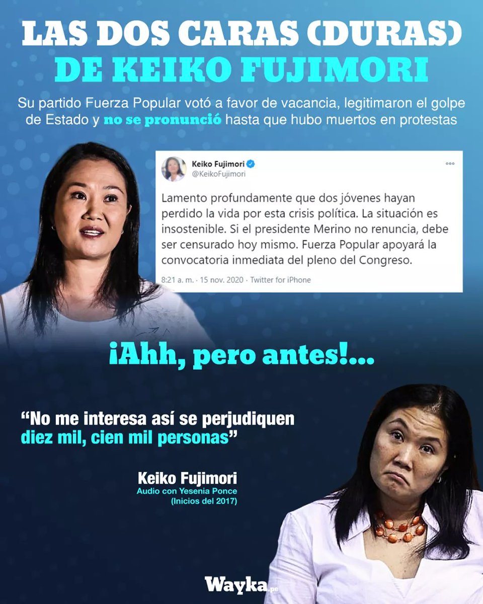 adrilec's tweet photo. @KeikoFujimori OPORTUNISTA GOLPISTA! TE QUEDASTE CALLADA TODOS ESTOS DÍAS Y AHORA APARECES RATA IGUAL QUE TU PADRE Y TODO SU LEGADO!
HASTA EN EL PEOR MOMENTO HICISTE UN VIDEOS CON TUS SEGUIDORES CORRUPTOS, ESTAMOS ATENTOS. 🤬👊🏻🚨
#keikonuncamas #KeikoFujimori #KeikoAsesina https://t.co/m2wAJKwQ9t