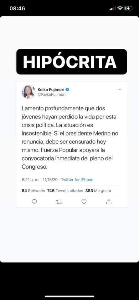 adrilec's tweet photo. @KeikoFujimori OPORTUNISTA GOLPISTA! TE QUEDASTE CALLADA TODOS ESTOS DÍAS Y AHORA APARECES RATA IGUAL QUE TU PADRE Y TODO SU LEGADO!
HASTA EN EL PEOR MOMENTO HICISTE UN VIDEOS CON TUS SEGUIDORES CORRUPTOS, ESTAMOS ATENTOS. 🤬👊🏻🚨
#keikonuncamas #KeikoFujimori #KeikoAsesina https://t.co/m2wAJKwQ9t
