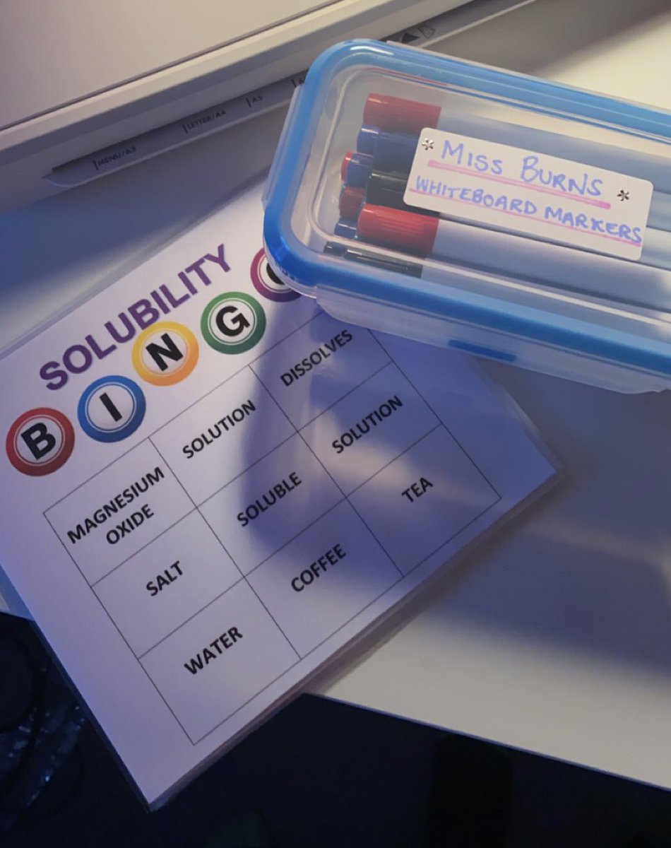 MissBurns_Bio's tweet photo. Very productive weekend getting ready for week 3 of placement @UofGEducation #resourcemaking #S1Science #doesitdissolve https://t.co/r6q0UJ17Mz