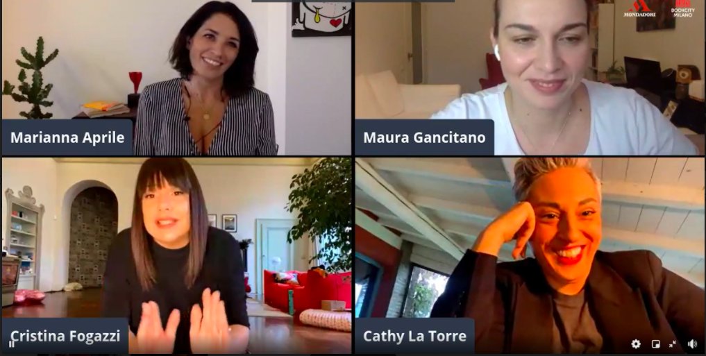 BOOKCITYMILANO's tweet photo. “C’è la tendenza a giudicare “giuste” solo le persone che sono identiche a noi. Non è questo il momento di mettersi in conflitto”. @catlatorre dialoga con @mariannaaprile, @MauraGancitano e Cristina Fogazzi a #BookCityMilano
#BCM2020 https://t.co/XM1bRV22qw