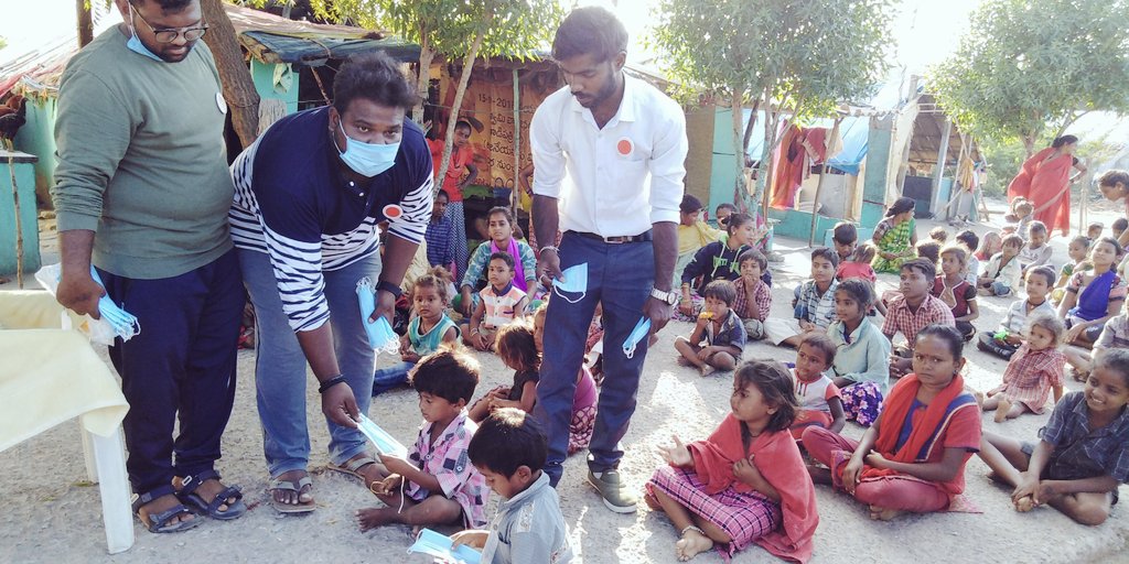 "Children's Day Celebrations with Tribal Childrens"
An Kind taught from #AnantapurDistrict #NyciCouncil Under the Lead of State Secretary <a href="/NNSwamyIndian/">Narayana Swamy.N🇮🇳</a>.
Also there TEAM Created Awareness about Corona with Childrens
And they Donated Masks Food &amp; Fruits for That Childrens.👏👏🇮🇳