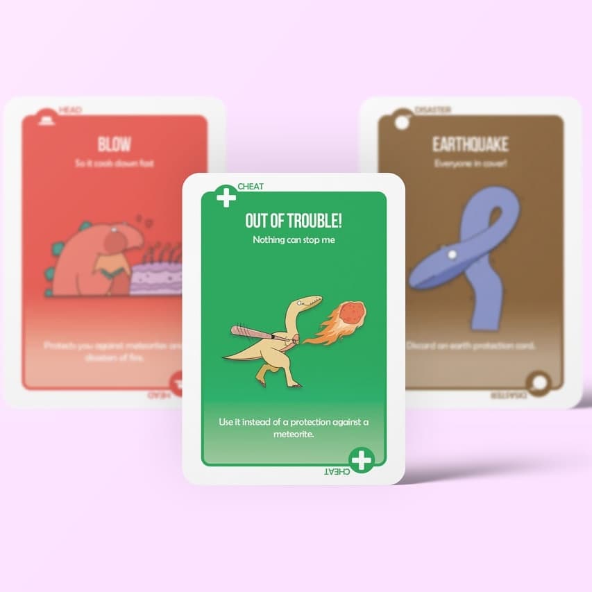 dino_madness's tweet photo. In Dino Madness you can also cheat to prevent meteorites from crushing you. Will you dare to use the cheat cards?
#BBG #labsk #bggcomunity #boardgame #DinoMadness #cardgame https://t.co/FNZAi4cQqi