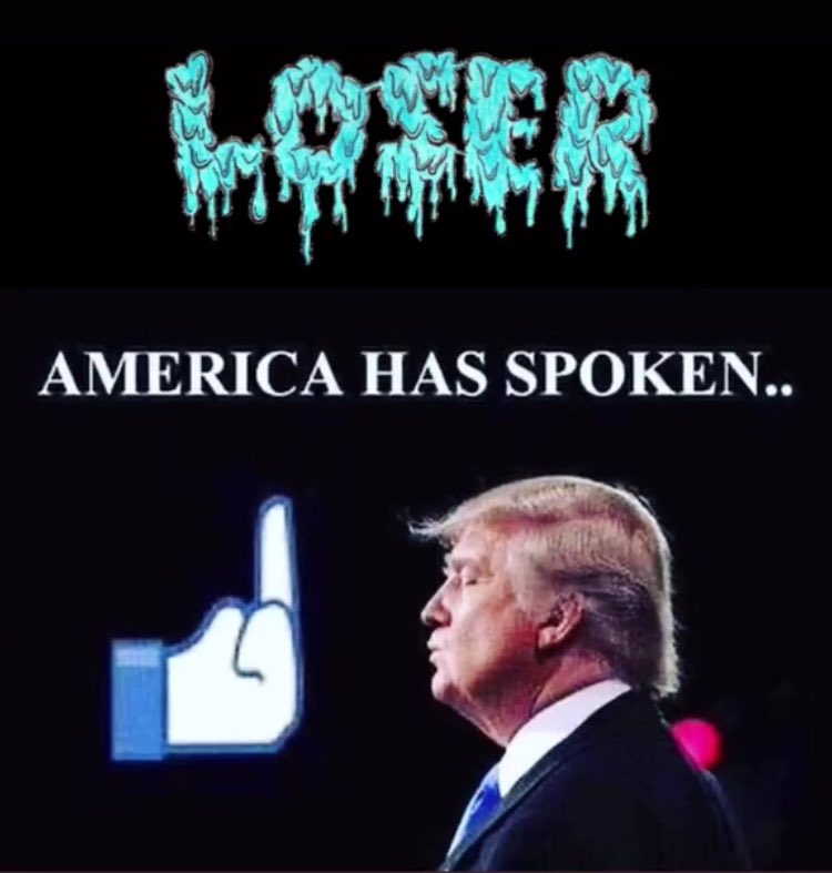 FameVienna's tweet photo. @votevets @gtgwen8 Trump you are a Loser 👇#ByeDon #GameOverDonaldTrump 🖕🏼 https://t.co/TLt9MQo9gV