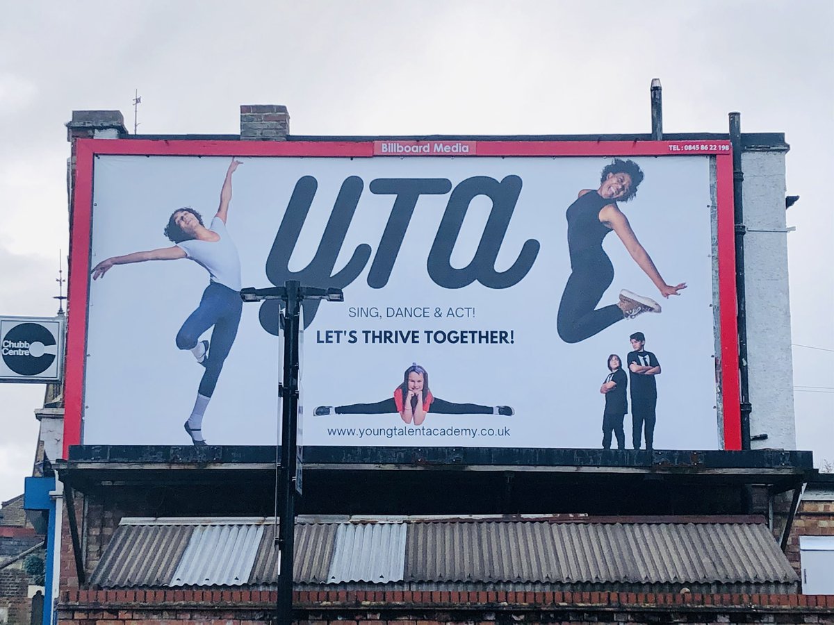 YTAAcademy's tweet photo. Oh hello @YoungTalentAca4 👀 
Who’s spotted our billboard out and about recently? 🙌#yta #youngtalent #youngtalentacademy #performingarts #performingartsschool #sing #dance #act #drama #dancing #choir #singing #youngnotes #notyouraveragechoir #awardwinning #ballet #streetdance https://t.co/OFWMTnHwK4