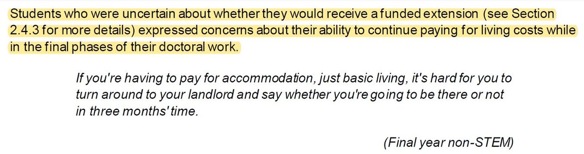 These powerful quotes from PGRs, describing the extreme difficulties & uncertainty they face during the pandemic, were all ignored by UKRI. PGRs feel unsafe, abandoned and uncertain.