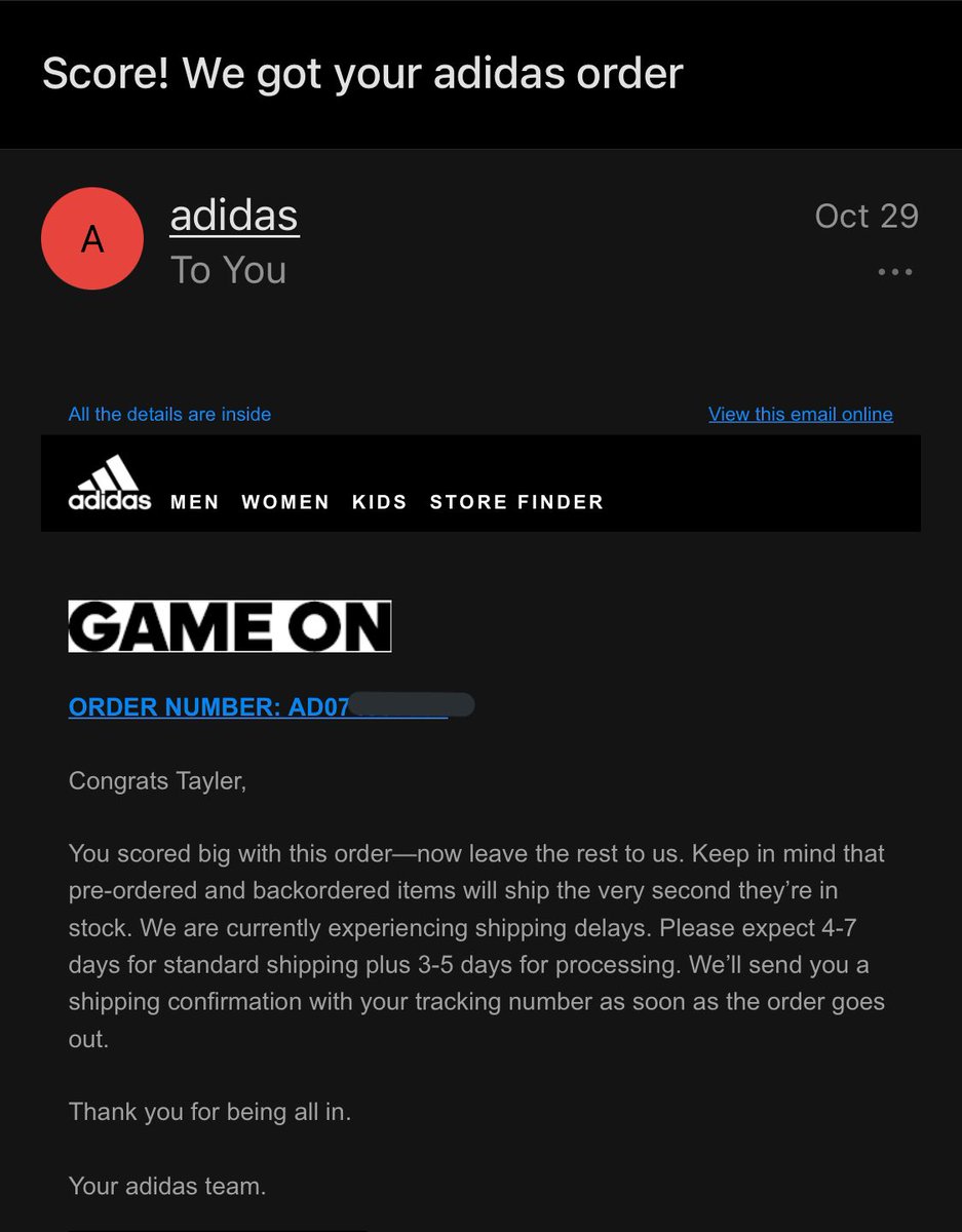 DirectorDaniels's tweet photo. A sad saga. I beat the odds and secured @Beyonce @WeAreIvyPark Drip 2 for my boyfriend’s birthday! But because @FedEx and @adidas lost our package, and it’s now sold out, we’ll never get them 😭😭😭Happy for the refund, but we really wanted the merch we ordered 😣😫😩😖 https://t.co/Kg0P2Qju4x
