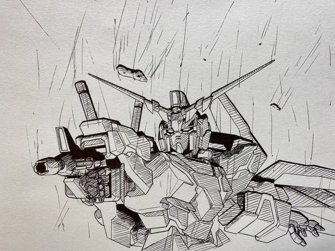 あんただけは!落とす!!
#ユニコーンガンダム #ガンダム
 #イラスト 
#イラスト好きな人と繋がりたい 