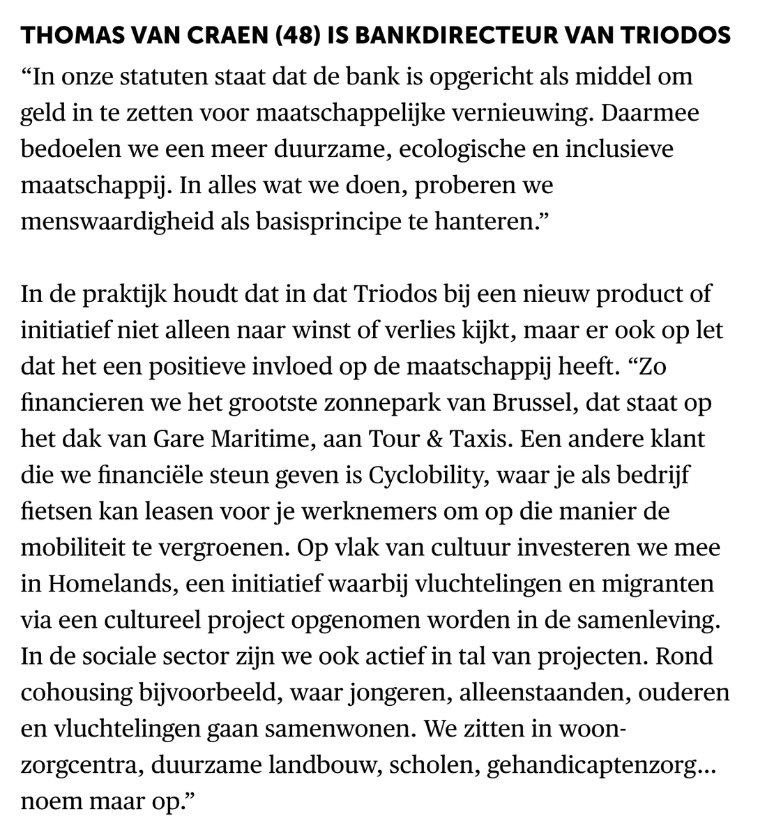 Cyclobility_BE's tweet photo. Zij, en ook wij maken het verschil!
"In alles wat we doen, proberen we menswaardigheid als basisprincipe te hanteren." Aldus @ThomasVanCraen van @triodos vanaf het begin onze financiële partner. #sociaalondernemen #leasefiets #ecologischondernemen 

https://t.co/qfke3w6QMY https://t.co/wK2ha0vMyY
