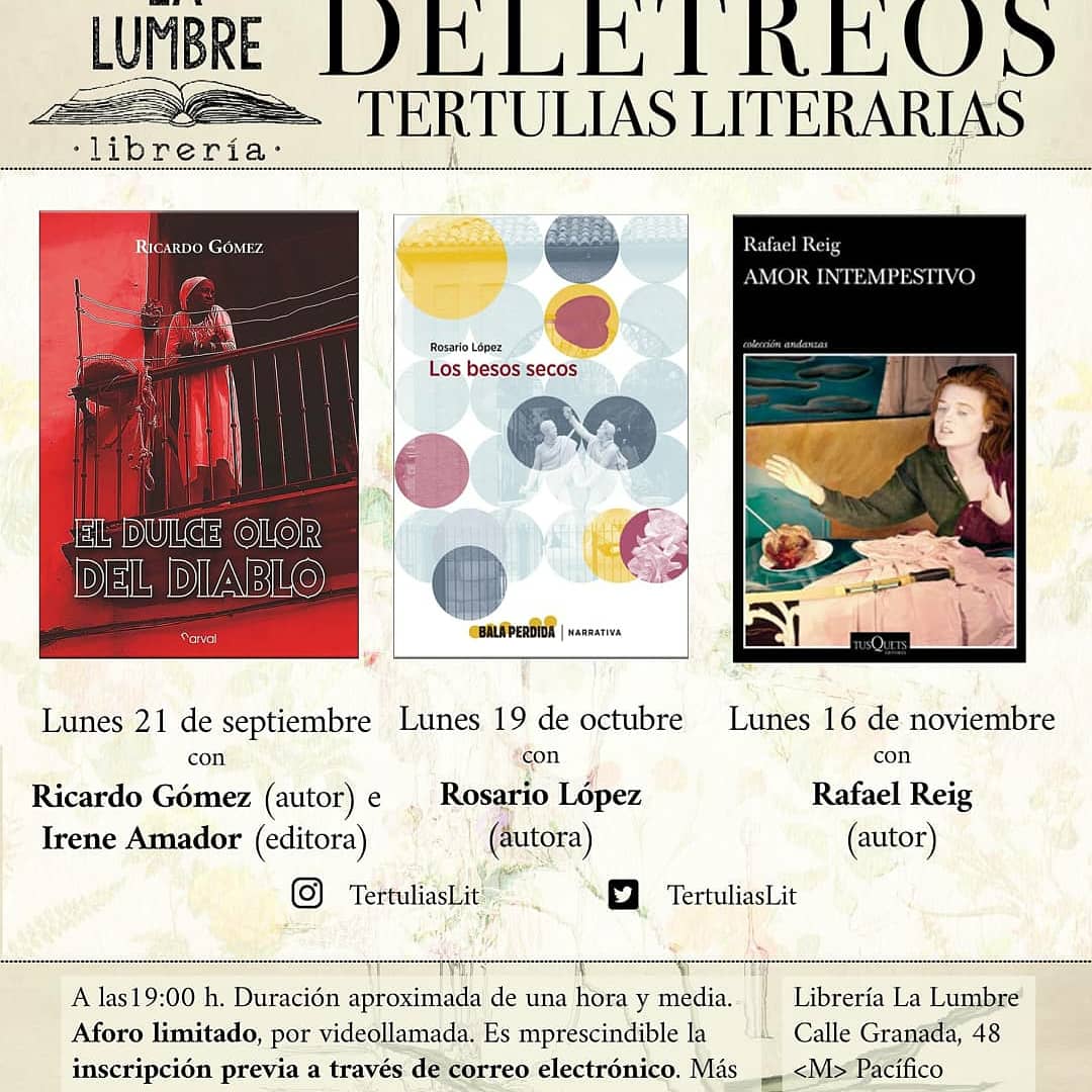 TertuliasLit's tweet photo. Será por videollamada y quedan un par de plazas libres. ¿Te apuntas? Escribe a tertuliasliterariasdeficcion@gmail.com

#tertulia #escritura #vida #libros #confesiones #narración #placer #disfrute #conversación #dolor #cuidados #recuerdos #tertuliasliterarias #AmorIntempestivo https://t.co/DTAikvzR2C