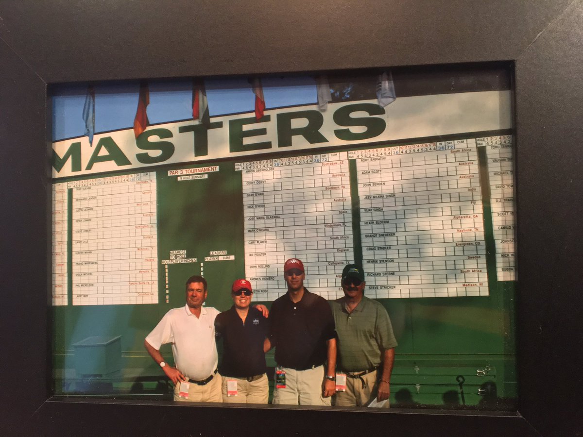 SlingerBoysGolf's tweet photo. When you can’t play golf because it’s raining, cold, and windy in Wisconsin, you start your day watching the best of the best play in “a tradition unlike any other” @TheMasters. #MastersMemories #TheMasters #RIPGrandpas #GrandpaMickey #GrandpaButch https://t.co/XPD3RfgaAy