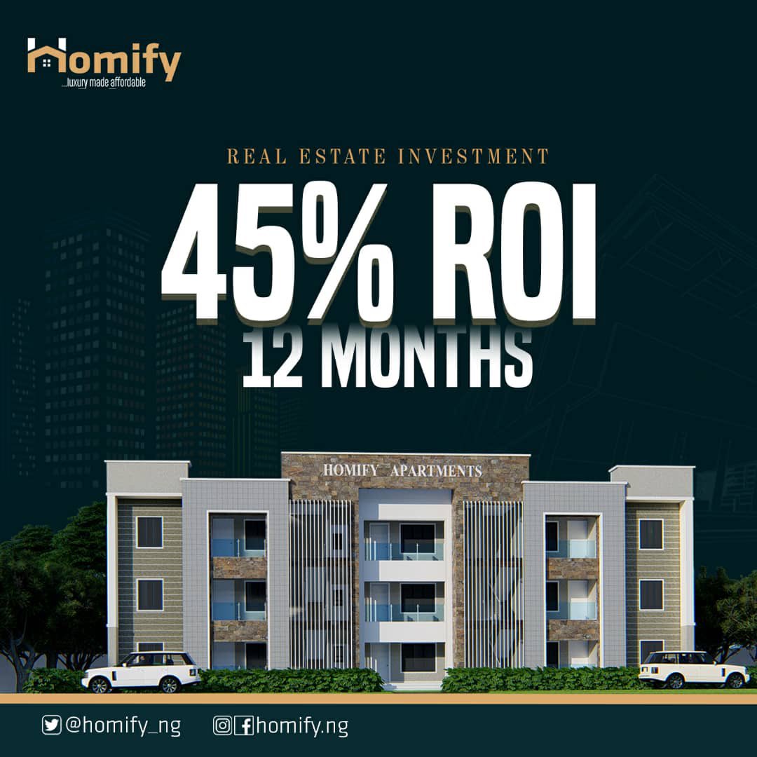 pertinenceltdng's tweet photo. Homify by Pertinence Properties is a real estate investment initiative that offers you a whooping 45% ROI in 12 months or 20% ROI in 6 months when you invest a minimum of N50,000! 

Click on the link in our bio ☝🏾to start investing today ! https://t.co/PHiboHbpBq